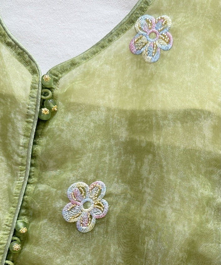 Olive Blossom Modern Oriental Top