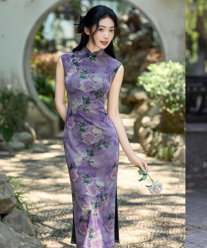 Midnight Peony Cheongsam