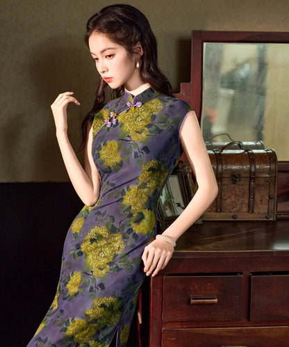 Violetta Hydrangea Cheongsam