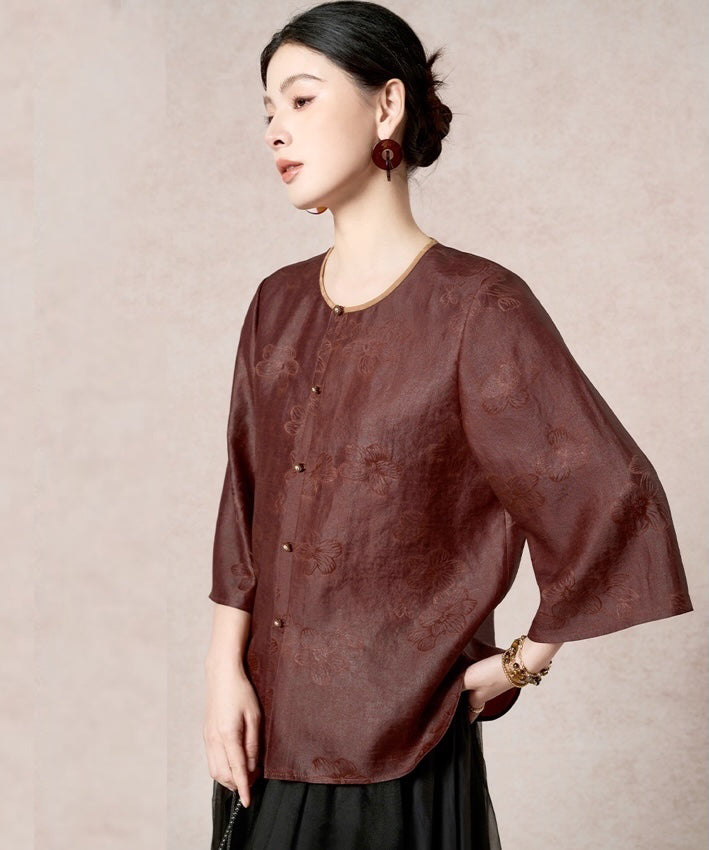 Mulberry Bloom Silk Top