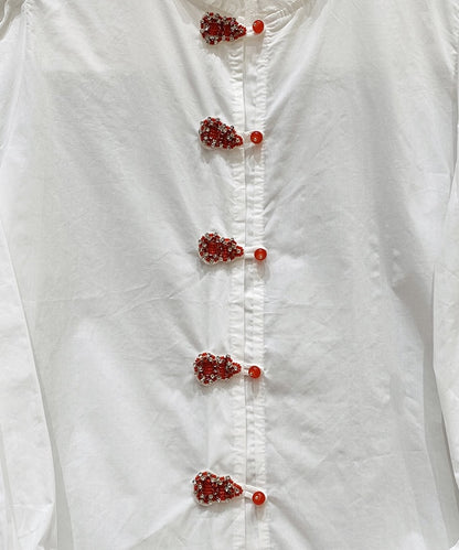 Ivory Blossom Knot Blouse