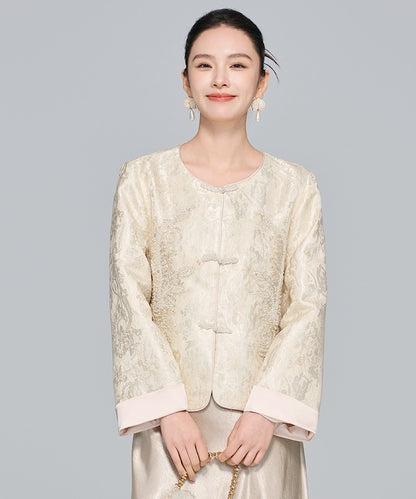 Ivory Bloom Embroidered Top Jacket