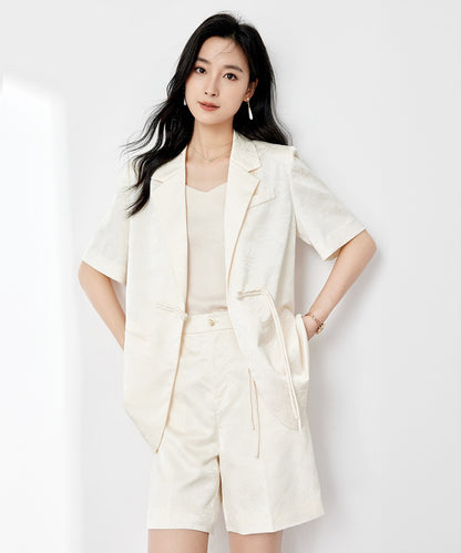 Silk Road Oriental Blazer + Shorts Set