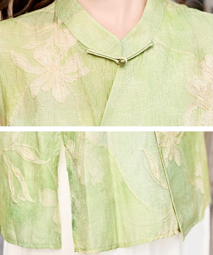 Sylva Green Cheongsam Set