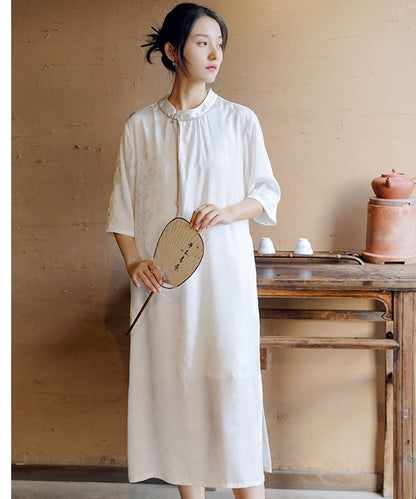 Cloud Whisper Cheongsam Dress