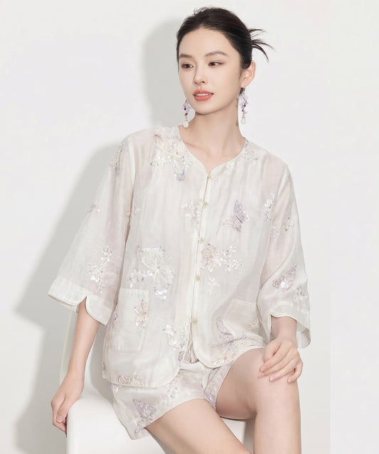 Ensemble cheongsam Serena Pearl