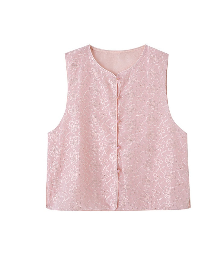 Rosé Whisper Two-Piece Cheongsam Set