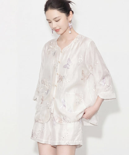 Aveline Ivory Mist Cheongsam Set