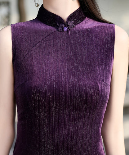 Mixue Velvety Maxi Cheongsam