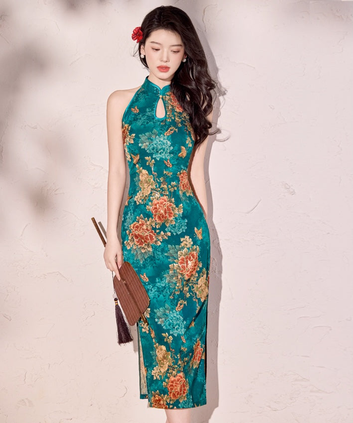 Emerald Peony Cheongsam