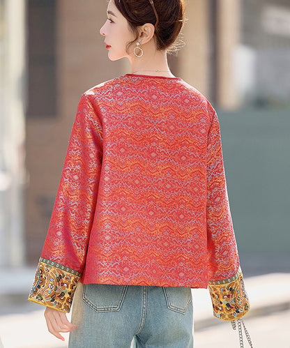 Scarlet Brocade Cheongsam Jacket