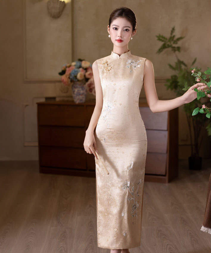 Grüner Jade-Mosaik-Cheongsam