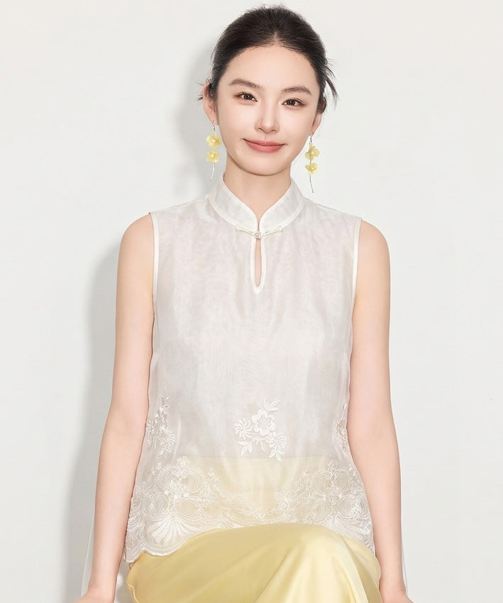 Racie Embroidered Cheongsam Top
