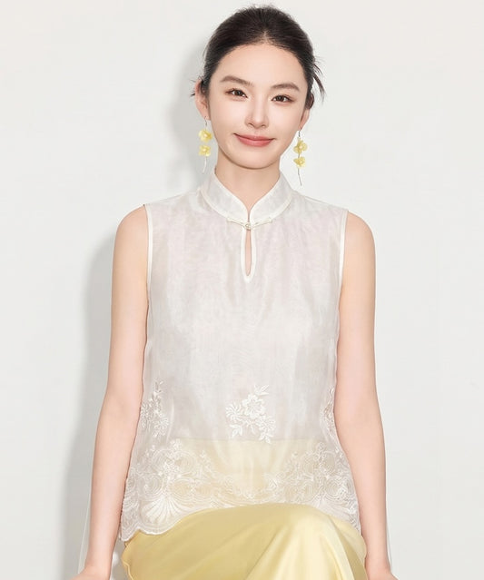 Racie Embroidered Cheongsam Top