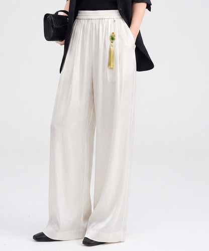 Jade Tassel Wide-Leg Cheongsam Pants