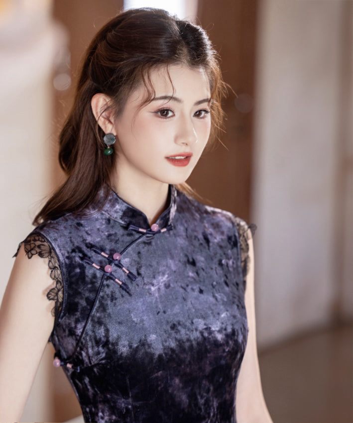 Xixi's Romance Purple Cheongsam