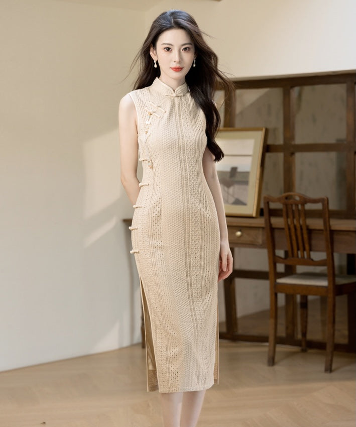 Vanilla Grace Knit Cheongsam