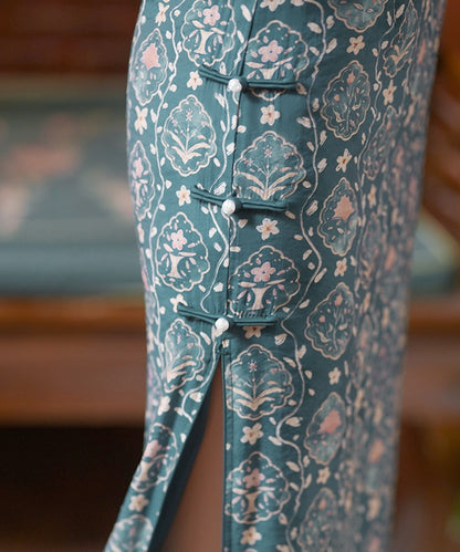 Shanghai Style Sleeveless  Maxi Cheongsam