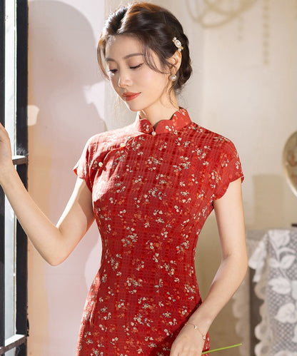 Vermilion Sprig Cheongsam