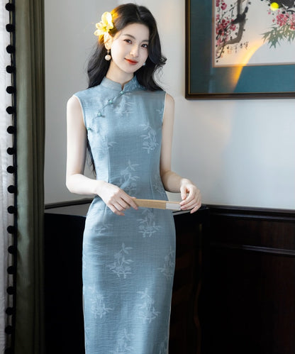 Miss Yulan's Blue Cheongsam