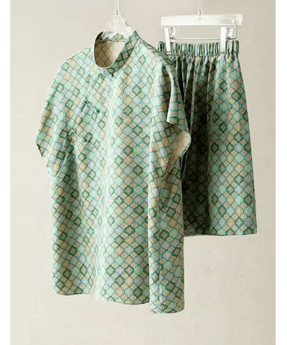 Ruyi Jade Silk Cheongsam Set