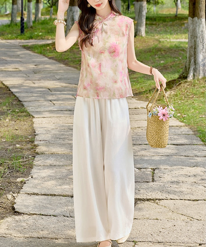 Ensemble Cheongsam Lunaria Petal Mist