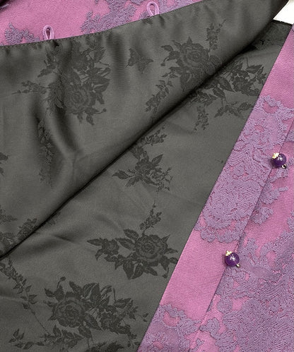 Plum Brocade Mandarin Jacket