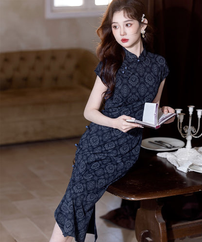 Moonshadow Jacquard Cheongsam