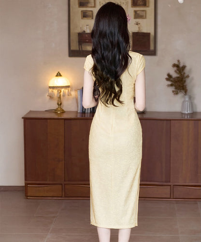 Zhi-Yun Yellow Cheongsam