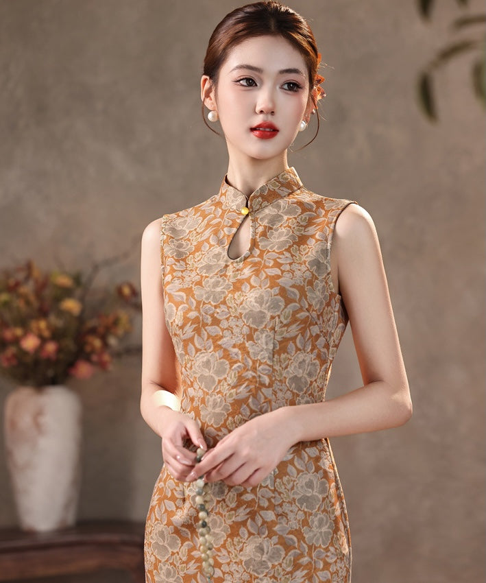 Grüner Jade-Mosaik-Cheongsam
