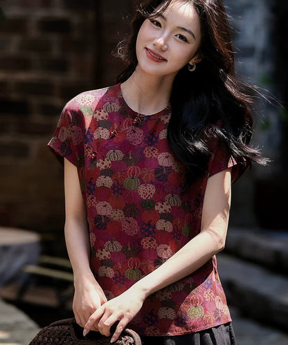 Áo kiểu phương Đông lụa Golden Reverie  