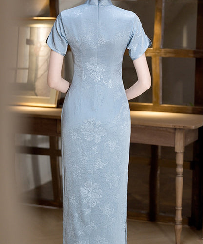 Xiao Shu Wei Blue Cheongsam