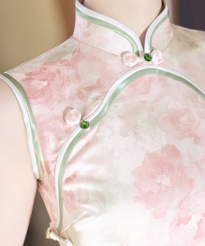 Blush Peony Silk Cheongsam