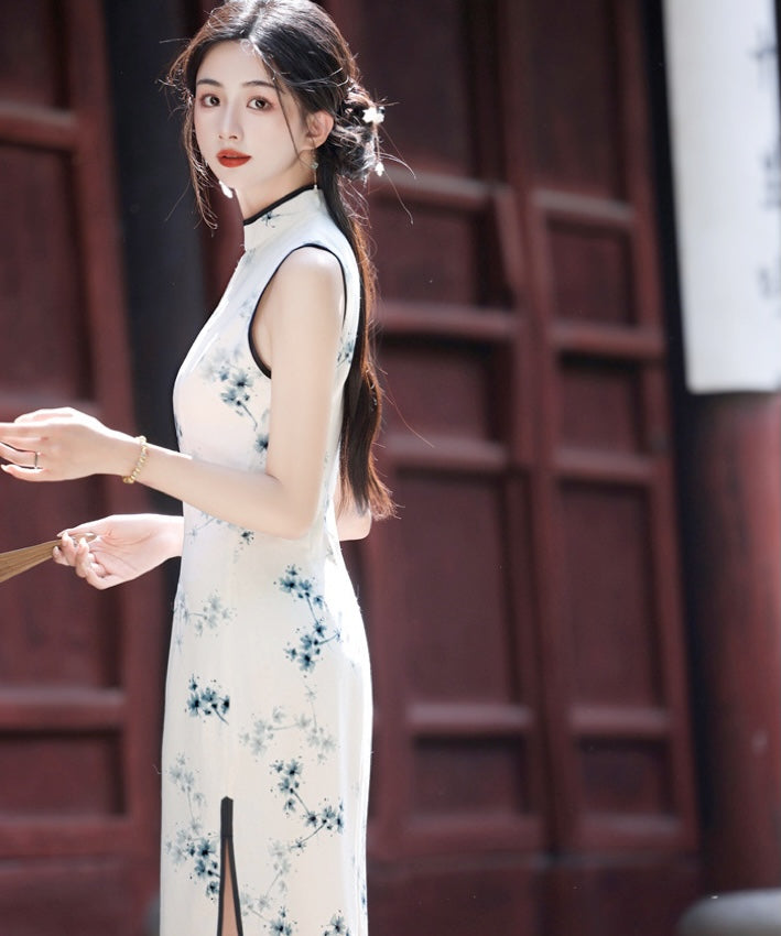 Feng Ning Sleeveless Maxi Cheongsam
