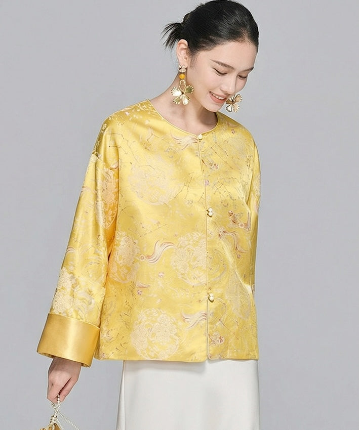 Blush Satin Cheongsam Jacket Top