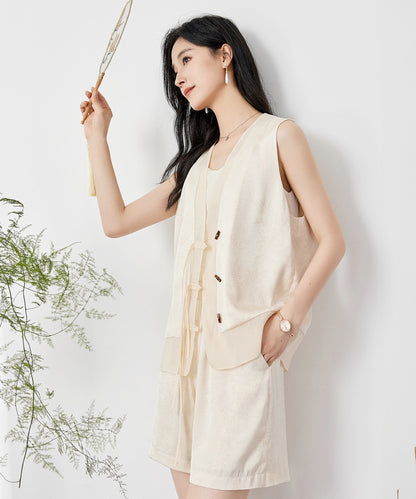 Cloud Ease Satin Sleeveless Vest + Shorts Set