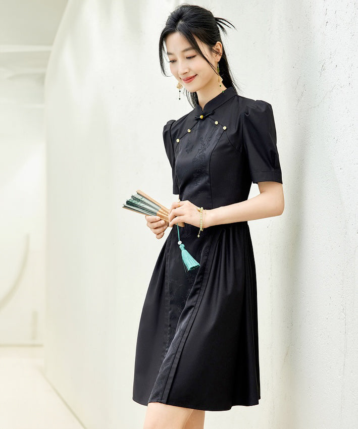 Ning Classy Black Cheongsam