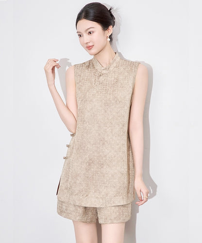 Yunsha Cheongsam Top Vest + Shorts Set