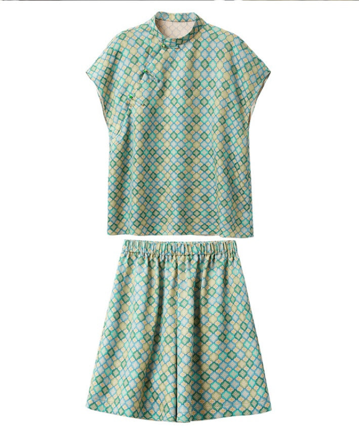 Ruyi Jade Silk Cheongsam Set