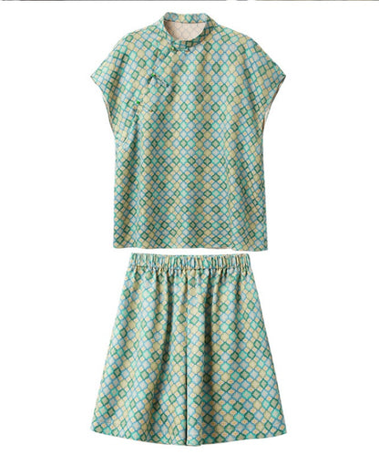 Ruyi Jade Silk Cheongsam Set