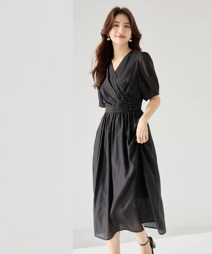 Rachelle Pleat and Oriental Button Dress