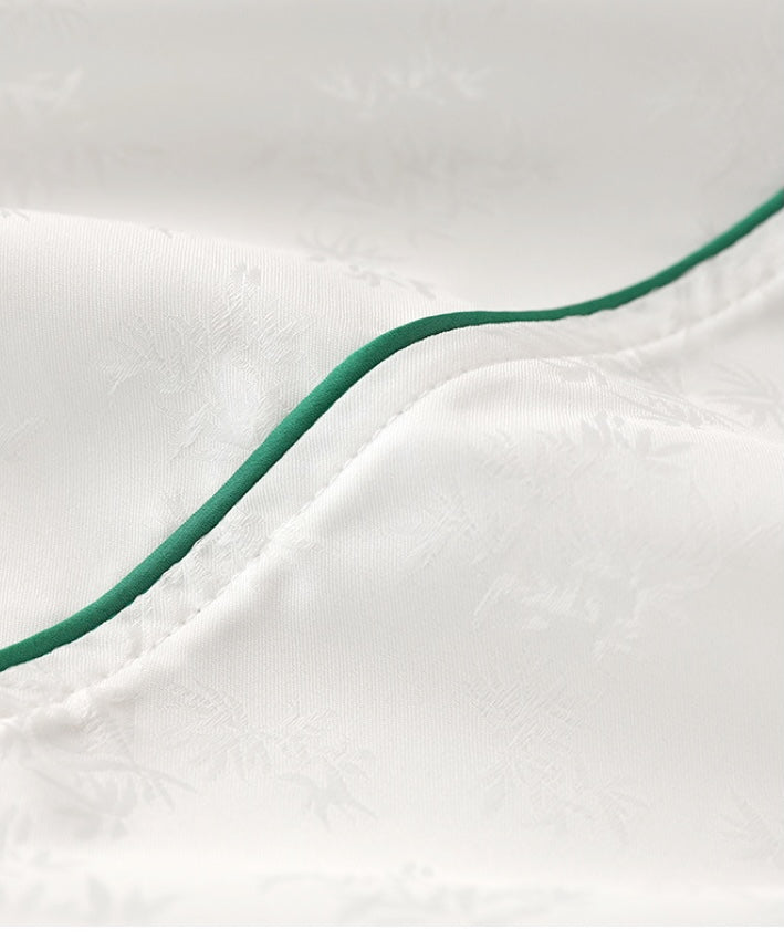 Bamboo Leaf Jacquard Cheongsam Shirt