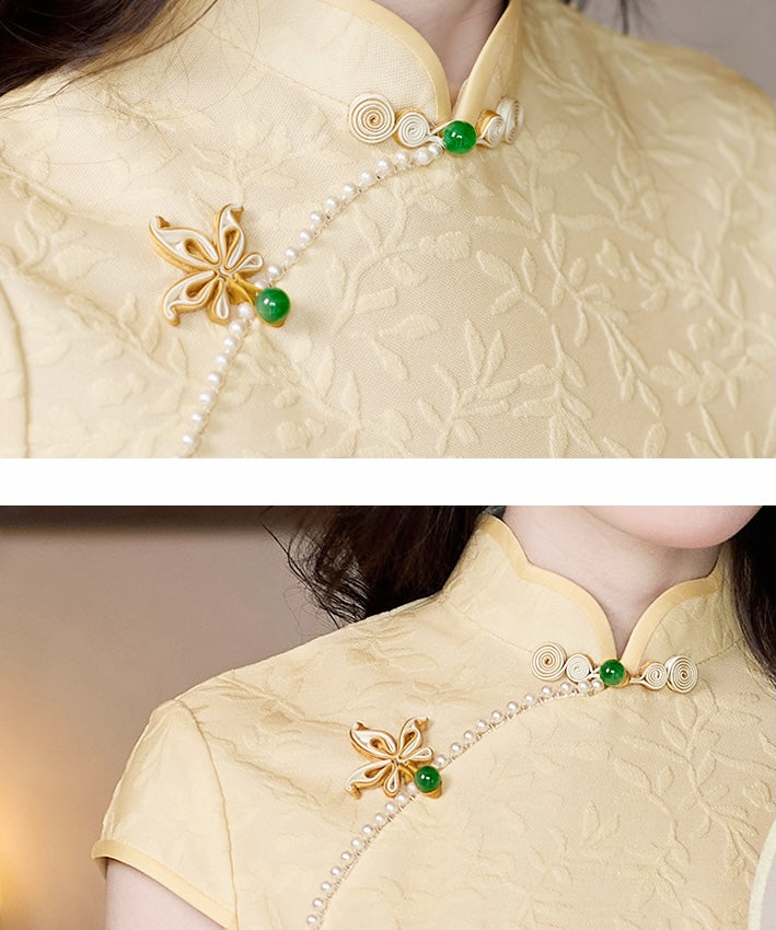 Zhi-Yun Yellow Cheongsam