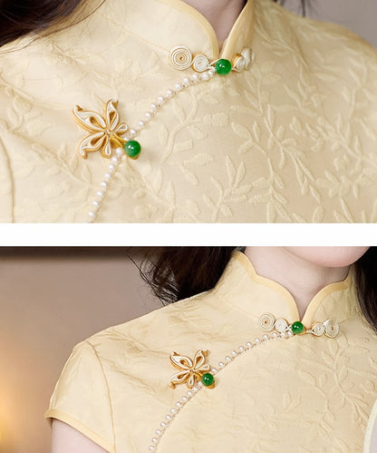 Zhi-Yun Yellow Cheongsam
