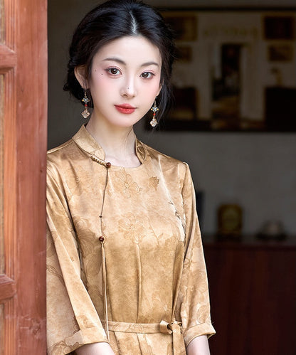 Lady Wen's Mandarin Collar Dress