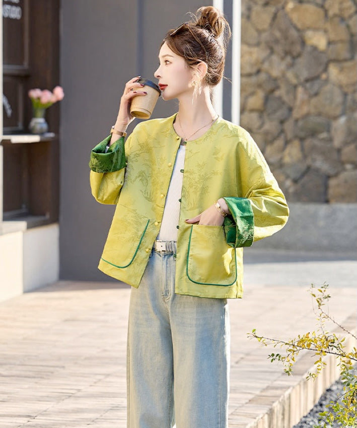 Verdant Charm Cheongsam Jacket