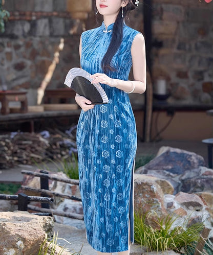 Belle Blue Rose Cheongsam