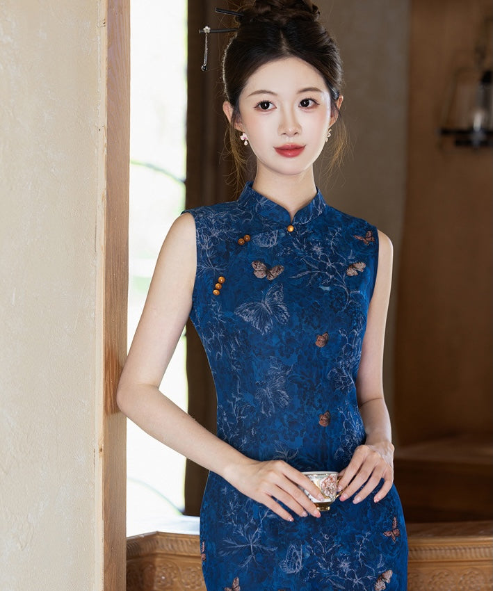Sapphire Butterfly Cheongsam