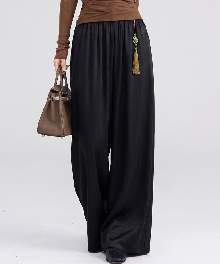 Jade Tassel Wide-Leg Cheongsam Pants