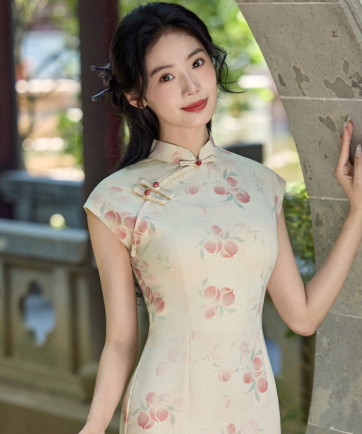 Peach Porcelain Cheongsam